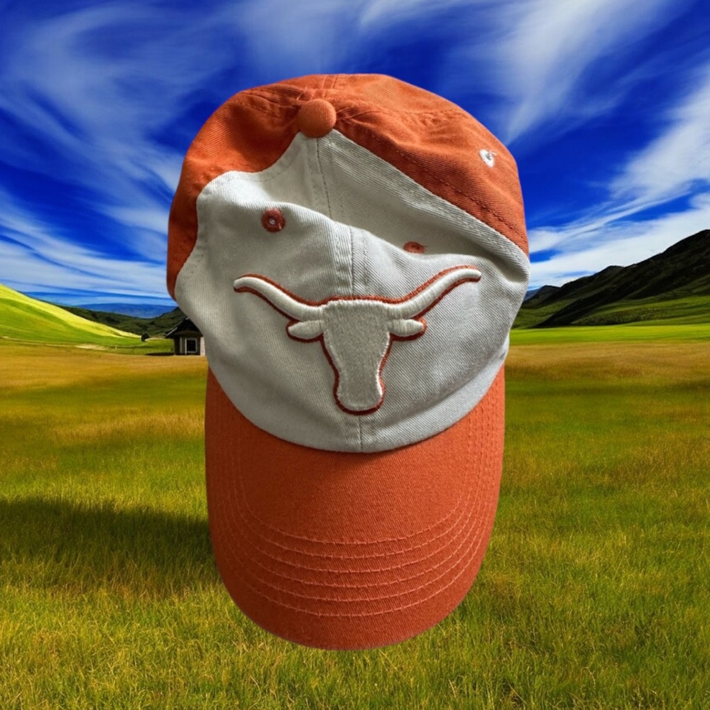 Orange and White Longhorn Cap